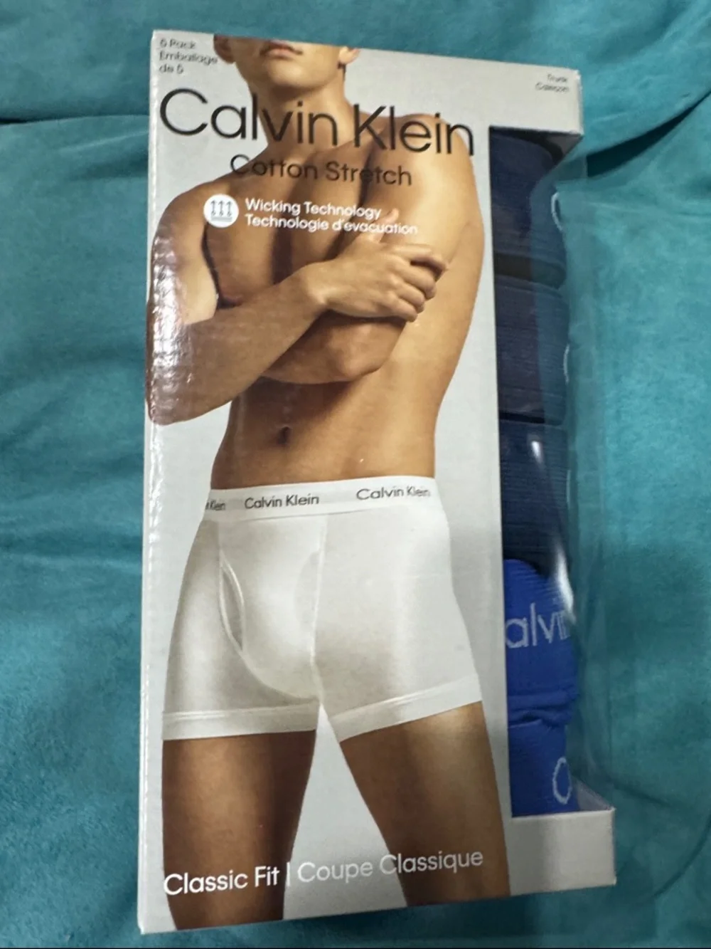 Calvin Klein Men's Cotton Stretch Boxer Briefs, Blue Multi (5 Pack) - NEW